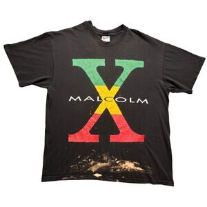 Vintage 1992 Malcolm X Spike Lee Denzel Washington Movie Film T-Shire Mens XL